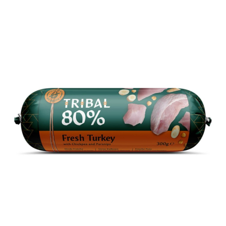 Tribal Gourmet Sausage dešra šunims su šviežia kalakutiena, 300 g