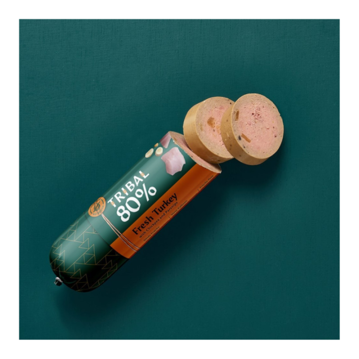 Tribal Gourmet Sausage dešra šunims su šviežia kalakutiena, 300 g