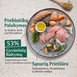 Tribal Fresh Pressed šalto spaudimo pašaras suaugusiems mažų veislių šunims su kalakutiena, 1,5 kg - nuotrauka 4