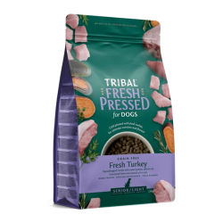 Tribal Fresh Pressed šalto spaudimo pašaras seniems ir tukti linkusiems šunims su kalakutiena, 2,5 kg - nuotrauka 1