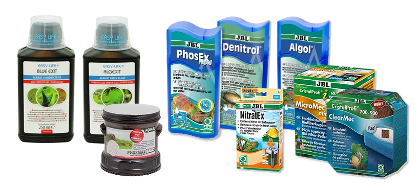 priemonės nuo dumblių akvariume